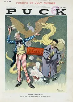 Puck Magazine Illustrations Online Drucke: Joined together
