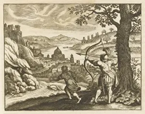 Historical Bible Events Drucke: Jonathan Warns David