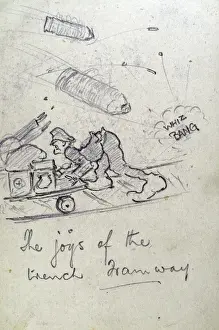Trench Warfare WW1 Drucke: The joys of the trench tramway