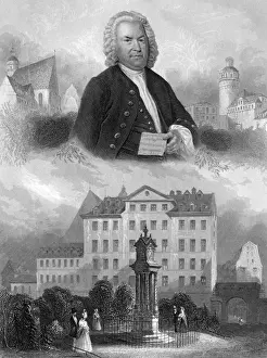 St Thomas Church Germany Drucke: Js Bach & Places