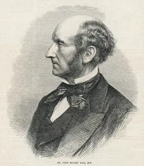 Gerahmter Druck : J.S.Mill (Immanuel)