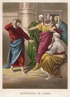 Religious Artwork Online Drucke: Judas Repents