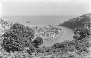 Black White Photography Drucke: View of Looe from the Points