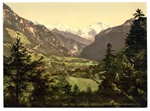 Jungfrau Mountain Switzerland Drucke: Jungfrau, Monch and Eiger Mountains, Bernese Oberland, Switz