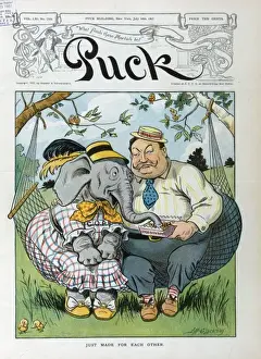 Puck Magazine Artwork Drucke: Just made for each other