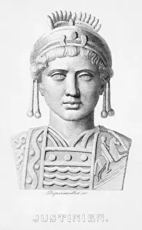 Drucke von Justinian der Glanzvollste unter den byzantinischen Kaisern Byzantinische Architektur Drucke: Justinian der Große