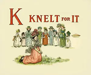 Kate Greenaway Prints Online Drucke: K Knelt for it