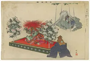 19th Century Prints Drucke: A Kabuki Play / Japan / C19