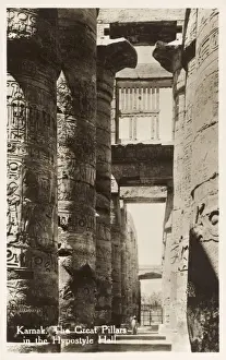 Ancient Egyptian Temples Drucke: Karnak Temple Complex, Egypt - Great Pillars, Hypostyle Hall