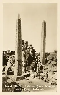 Ancient Egyptian Obelisks Drucke: Karnak Temple Complex, Egypt - Two Obelisks