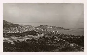 Drucke von Kavala, Griechenland, die zweitgrößte Stadt in Nordgriechenland ist der Hauptseehafen Ost-Makedoniens und Sitz des Kavala-Gebietsverwaltungsbezirks Mazedonien Drucke: Kavala Griechenland