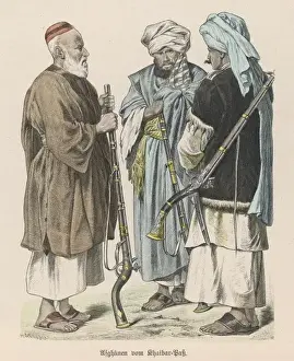 Afghanen über den Khyber-Pass
