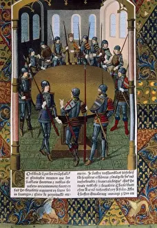 König Artus Drucke: König Artus und der Ritter vom Tisch des Königs