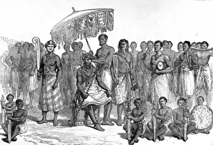 Historical Figures Africa Drucke: The King of Ashanti and his executioners