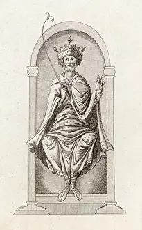 Historical Royal Images Drucke: King Edgar I on a throne