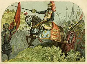 König Heinrich V bei der Schlacht von Agincourt