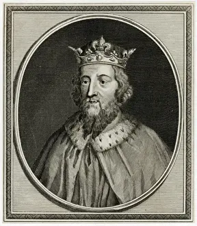 Medieval King Of England Drucke: King John / Anon Eng
