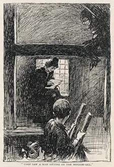 Drucke von Sie sahen einen Mann, der auf dem Fensterbrett saß Rudyard Kipling Drucke: Rudyard Kipling / Der Zauberer von Pook's Hill