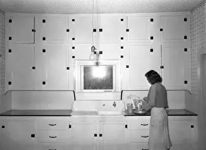 Drucke von Küche des Mieterkaufgebers Klienten; Hidalgo County, Texas; Datum 1939 Februar Texas Drucke: Küche des Mieterkaufens Klienten in Hidalgo-County, Texas