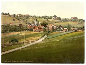Nostalgic German Landscapes Drucke: Kohlgrub Bad (i. e. Bad Kohlgrub), Upper Bavaria, Germany