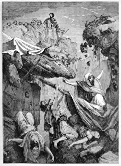 Bible Story Illustrations Online Drucke: Korah swallowed up but unclear
