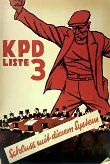 NS-Propagandaposter aus dem Jahr 1932 (Die KPD ist eine faschistische Partei, die sich mit den Nazis verbindet)