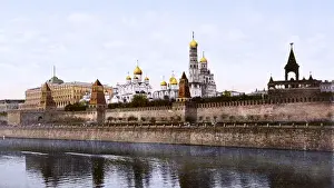Old Moscow Cityscape Drucke: Kremlin / Postcard / 1908