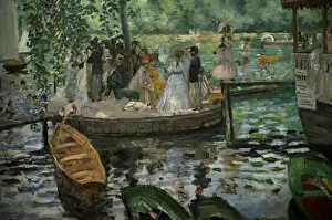 Drucke von Pierre-August Renoir (1841-1919) war ein französischer Maler. La Grenouillere, 1869 im Nationalmuseum in Stockholm, Schweden Pierre-Auguste Renoir Drucke: Die Gruppe der Lebkuchenmacherin