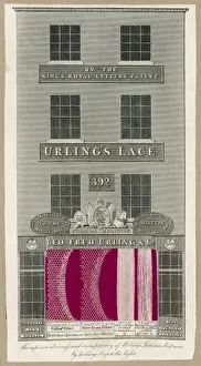 Historical Textile Industry Drucke: Lace Advert & Samples