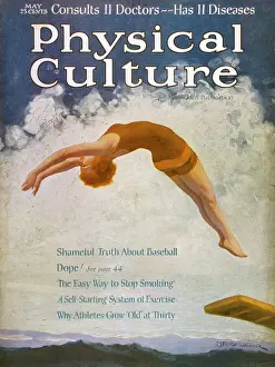 Classic Sports Photography Drucke: Lady Diving 1923