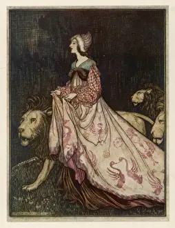 Historical Fairy Tales Drucke: The Lady and the Lion