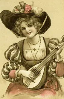 Frau mit Lauten