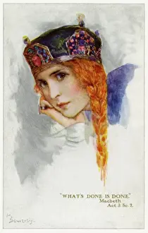 Vintage Historical Illustrations Drucke: Lady Macbeth