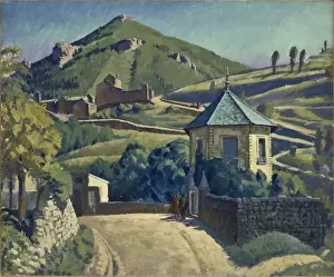 Mediterranean Landscape Art Drucke: Lane with small octagonal house