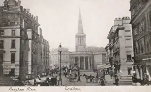 London Street Scene 1900s Drucke: Langham Place