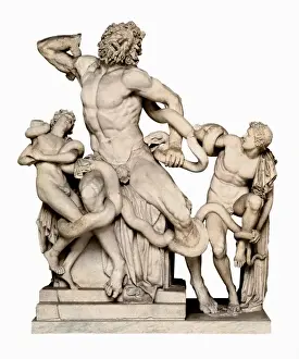 Laocoon Sculpture Drucke: Laocoon with his sons