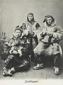 Traditional Norwegian Clothing Drucke: Laplanders - Norway