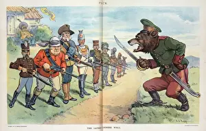 Puck Magazine Artwork Drucke: The latest Chinese wall