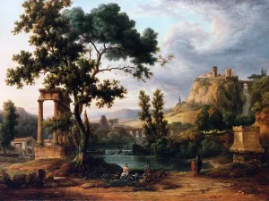Kapriolenlandschaft, von Jean Victor Bertin