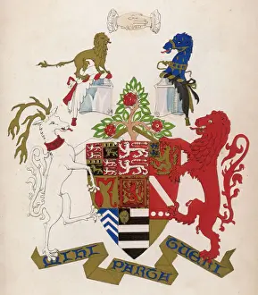 Norfolk Drucke: Das Wappen der Le Strange
