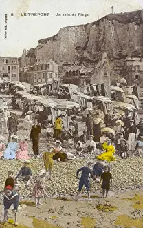 Le Treport, ein Eck an der Küste, Frankreich
