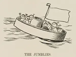 Drucke von Die Junblieder gehen auf See in einem Kegel am stürmischen Tag L Drucke: Lern/ Hummel/Jummelien/Nonsens
