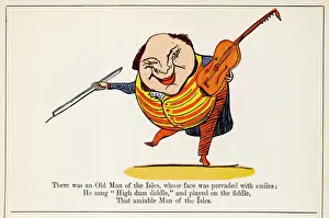 Drucke von Es gab einen alten Mann der Inseln, dessen Gesicht von Lächeln durchströmte; Er sang hoch und dudelte und spielte auf dem Fidel, dass liebenswerte Mann der Inseln Edward Lear Drucke: Inseln des Wahnsinns/Lerninseln