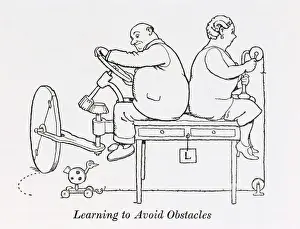 W H Robinson Artwork Drucke: Learning to avoid obstacles / W H Robinson