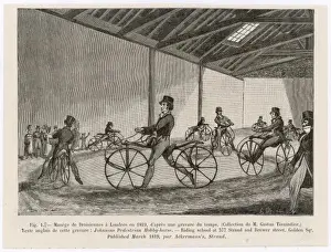 Early Bicycle Design Drucke: Learning to Ride Hobby