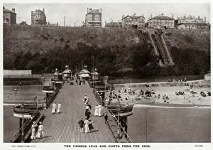 England Beach Scenes Drucke: Leas in Folkstone
