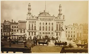 Victorian London Landmarks Drucke: Leicester Square 1877