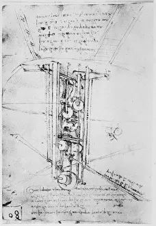 Leonardo Da Vinci Drucke: Maschine von Leonardo