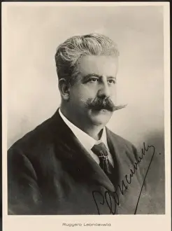 Opera Composers Italy Drucke: Leoncavallo / Postcard Pho