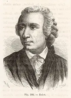 Swiss Mathematician Drucke: Leonhard Euler / Figuier